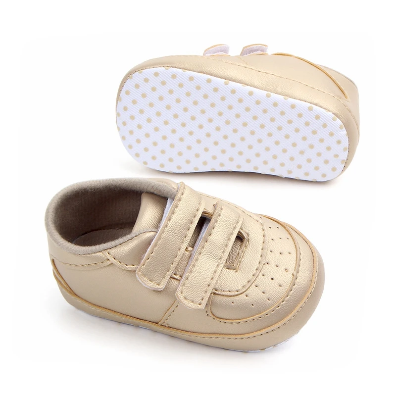 New Born Baby Boys moccasins infant PU Leather first walker Two Strap soft sole Toddler Sneakers Brand Baby shoes for 0-18 Month