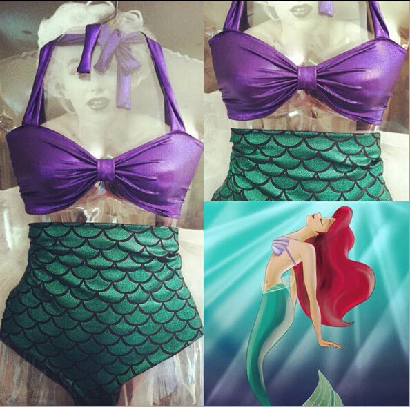 

ariel the little mermaid tail princess ariel dress cosplay costume kids for girl fancy green dress swimsuit swimming suit