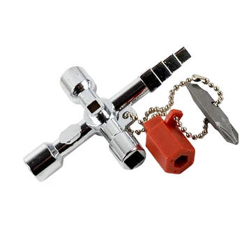 

1pc Panther Section New Multifunctional 5 In 1 Universal Cross Square Triangle Train Electrical Cabinet Elevator Key