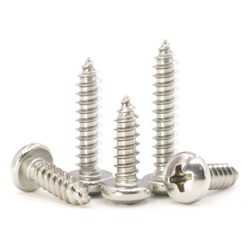 

Pan Head Screw Cross Phillips Metric Threaded Round Head Self-Tapping Bolt 304 Stainless Steel M3 M3.5 M4 M5