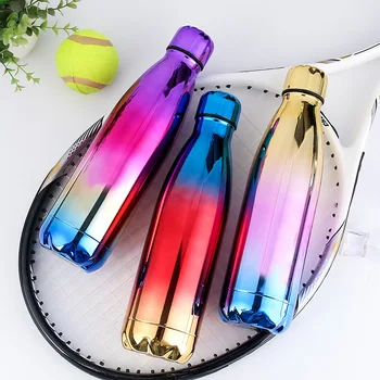 

Thermos outdoor thermos sports bottle tide brand sports bottle stainless steel plating gradient