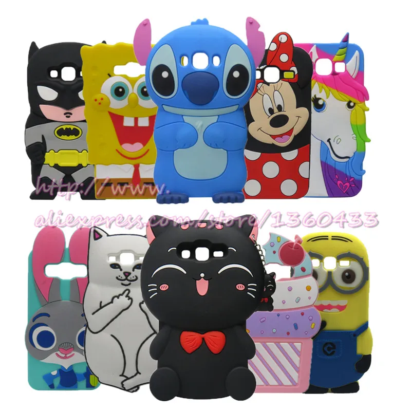 

3D Cute Soft Silicone Mobile Phone Bags Case Cover For Samsung Galaxy A5 E5 J5 J500 A500 E500 Phone Case