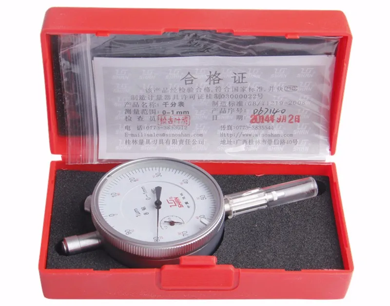 SHAN циферблат индикатор 0-1 мм/0,001 мм Циферблат Калибр циферблат тестовые индикаторы ударопрочный микрометр суппорт измерительные инструменты