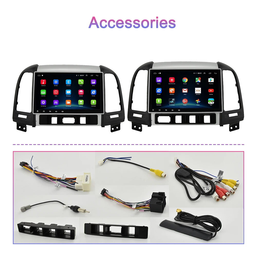 Cheap AUTOTOP 2 Din Android 8.1 Car Multimedia Player For Hyundai Santa Fe 2 2006-2012 Head Unit Car Radio Stereo Audio GPS Navigation 5