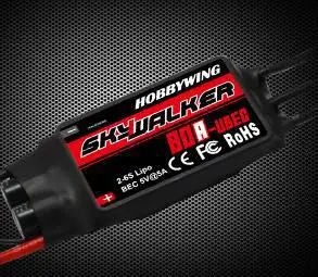 Hobbywing SKYWALKER ESC 2-6s 15A/20A/40A/50A/60A/80A встроенный bec UBEC бесколлекторный р/у Вертолет Самолет Квадрокоптер - Цвет: 80A ESC