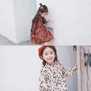 

Celveroso 2019 Spring Girl Dress Chiffon Long Sleeve Children Dresses Printing Kids Dresses for Girls Fashion Girl Clothing cute