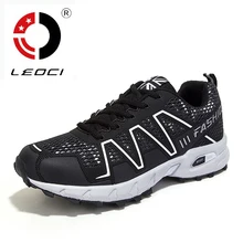 LEOCI Brand Trail Running Shoes Men Shoes Sport Sneakers Cross Country Outdoor Shoes Breathable Trekking Shoes Size 39-45
