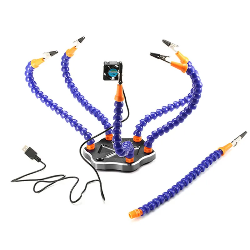 

Multifunctional third hand Welding Auxiliary Tools Soldering iron Helping Hands with 6pcs Flexible Arms for Circuit Board Solder