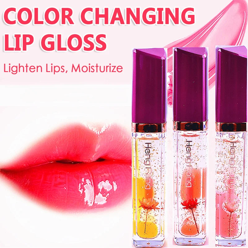 Lip Gloss Liquid Tint Moisturizing & Waterproof Lips Magic Color Temperature Change Flower Luster Glossy Lipstick TSLM1 Lip Gloss Liquid Tint Moisturizing & Waterproof Lips Magic Color Temperature Change Flower Luster Glossy Lipstick TSLM1