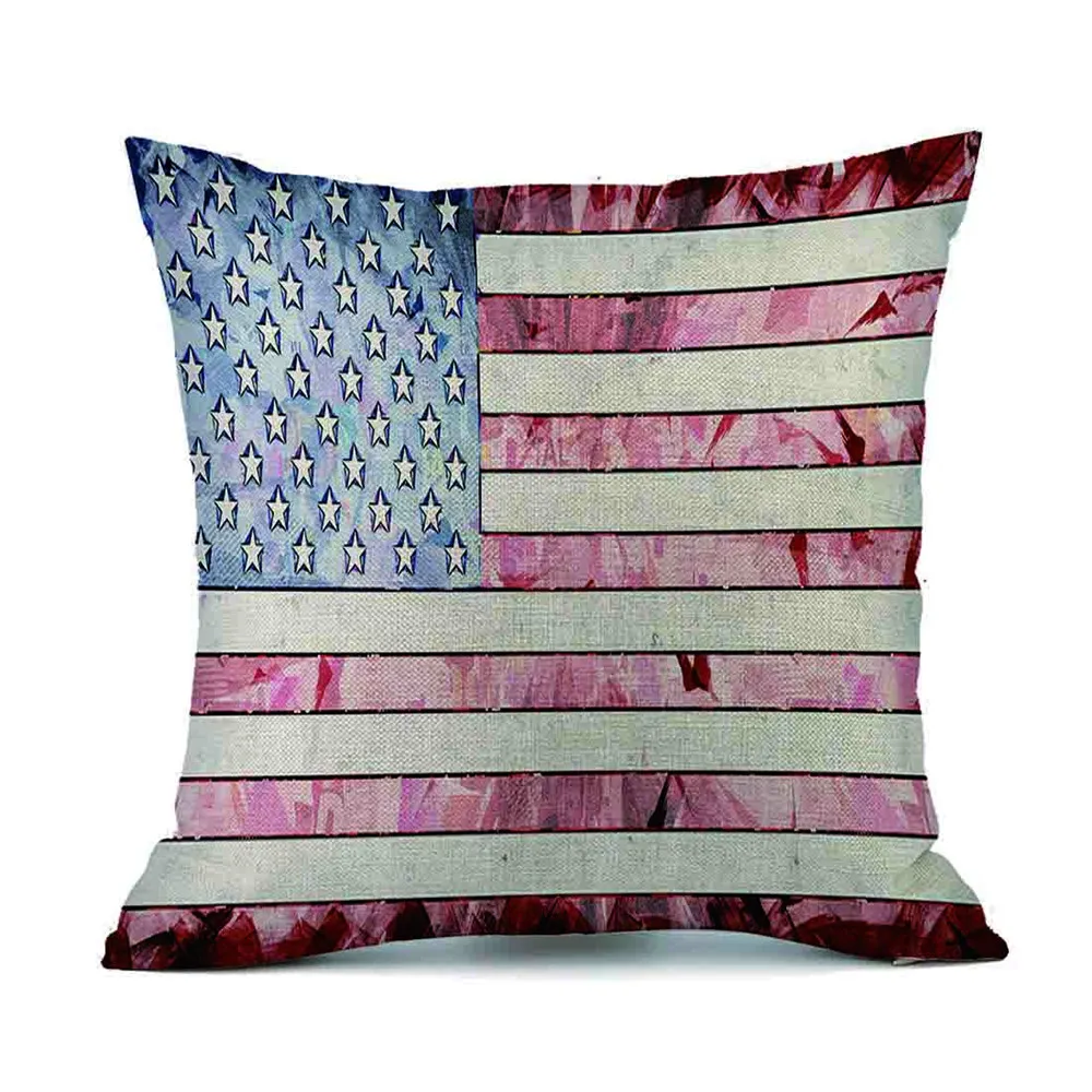 

Ouneed Pillowcase @@ American flag Soft Bed Home anime Pillows Case cover Cushions Festival Pillow Case cojin soft 43x43 cojines