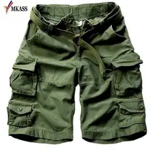 Мужские карго шорты Masculino военные Маскировочные шорты мужские хлопковые свободные шорты короткие брюки плюс размер 3XL