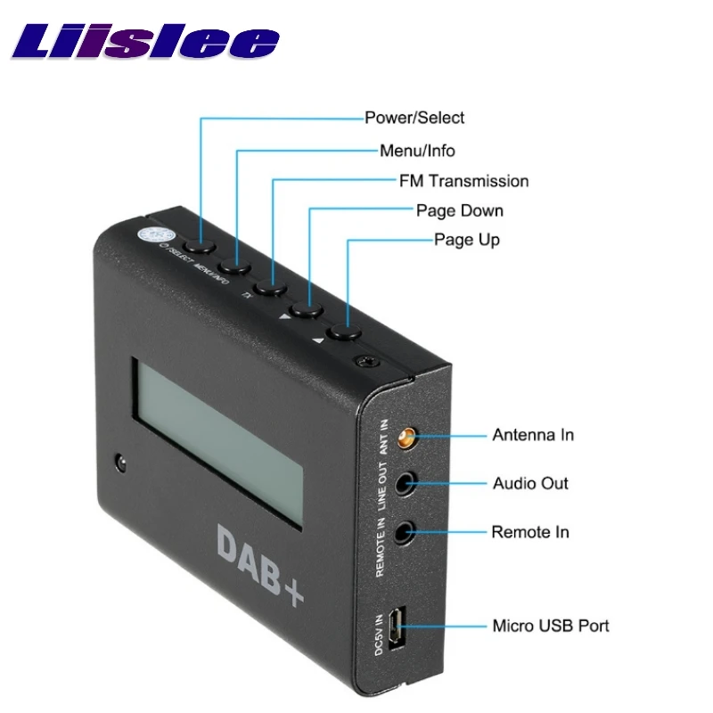 LiisLee Car DAB+ BLH 616 TV Tuner External Digital Radio Car TV Set top Box for Android Car Stereo (External Tuner DAB+ BLH 616)3
