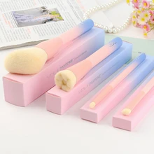 2016 Градиент Цвета Розовый Порошок Кисти Для Макияжа VDL pantone 4 шт. Набор Make up Brush с Коробкой