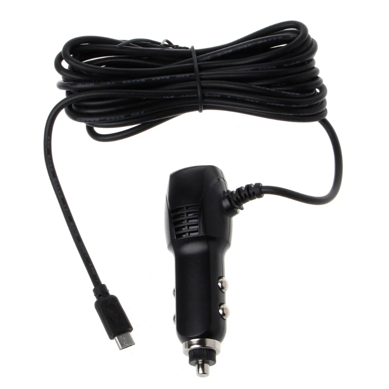 

Micro USB Port 5V 2A Car Charger Adapter For Car DVR Vehicle Charging w/3.5m Cable