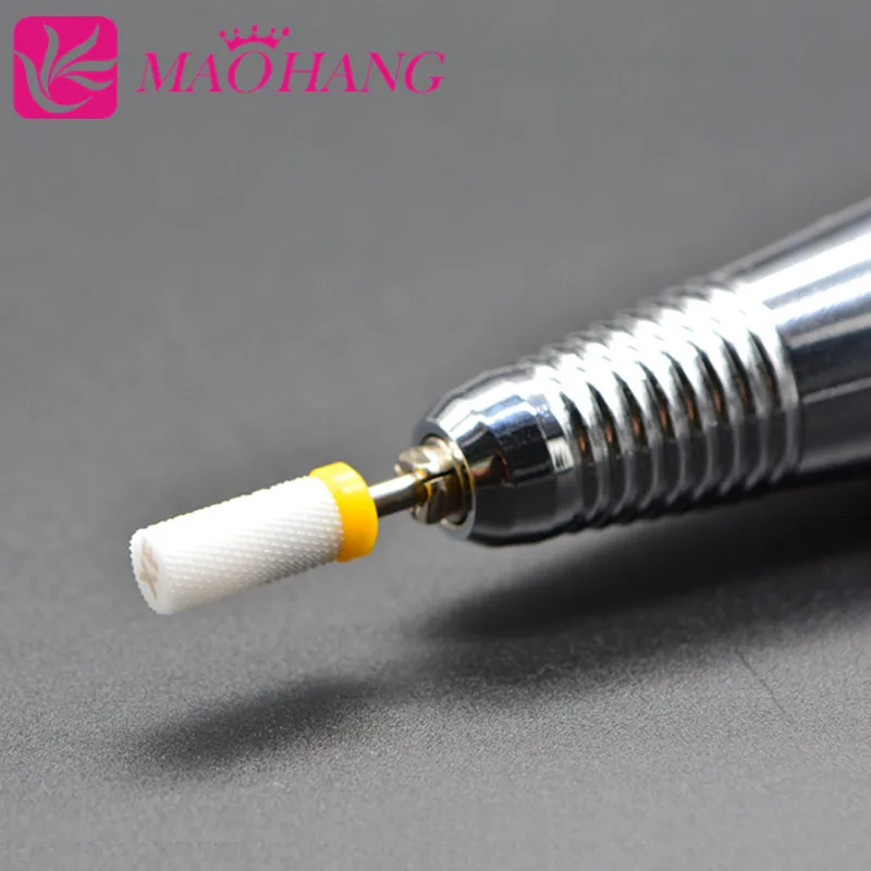 MAOHANG 1pcs XF Ceramic nail drill bit Large Barrel Smooth Top bit electric drilling manicure machine accessories nail tools 3