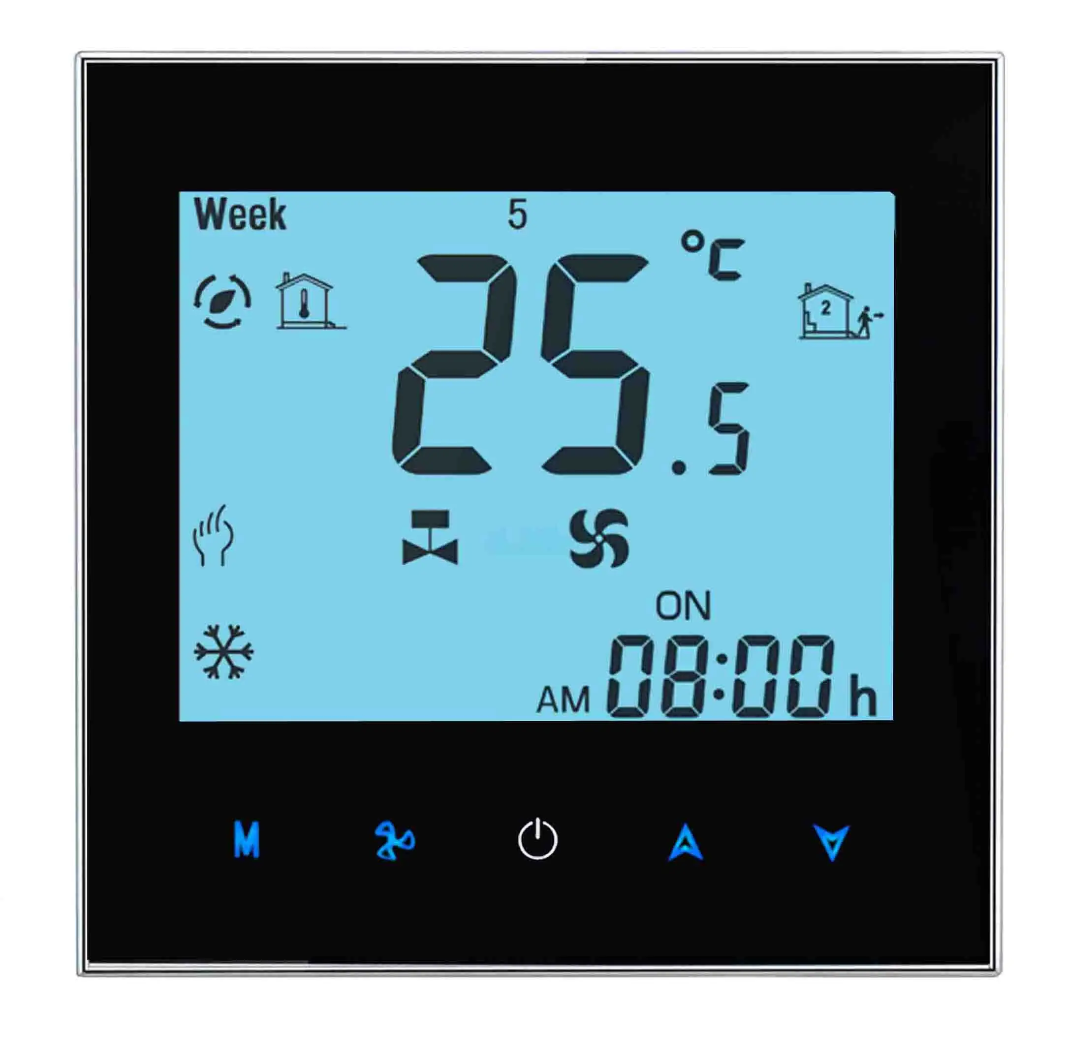 HESSWAY 24 v, 95-240VAC 2P температура отопления охлаждения умный термостат для 0-10V пропорции выход - Цвет: BLACK