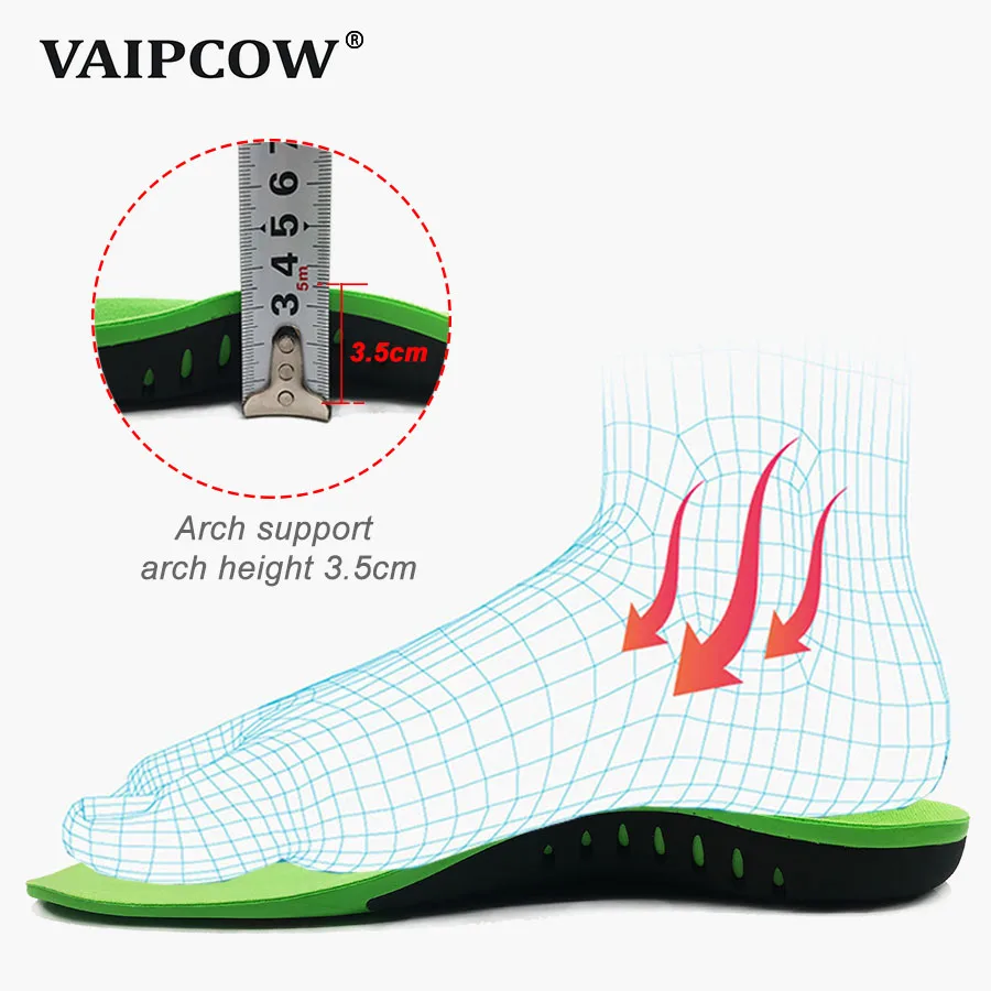 VAIPCOW High Quality EVA Orthotic Insole For Flat Feet Arch Support Orthopedic Shoes Sole Insoles For Men And Women Shoe Pads VAIPCOW High Quality EVA Orthotic Insole For Flat Feet Arch Support Orthopedic Shoes Sole Insoles For Men And Women Shoe Pads