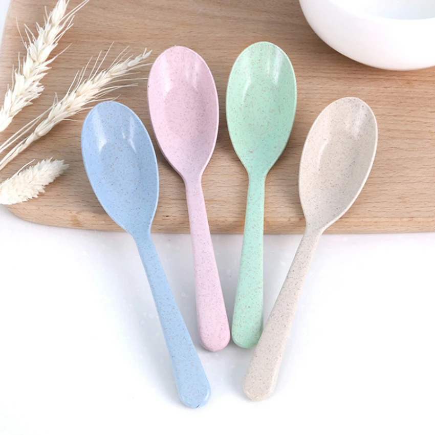 Kitchen Accessories Popular New wheat straw Spoon Portable High Quality Eco friendly tableware Hot Sale Restaurant |