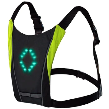 

Reflective Cycling Safety Vest Outdoor Waterproof LED Turn Signal Vest for Outdoor Running Night Walking Cycling Vest Clothings