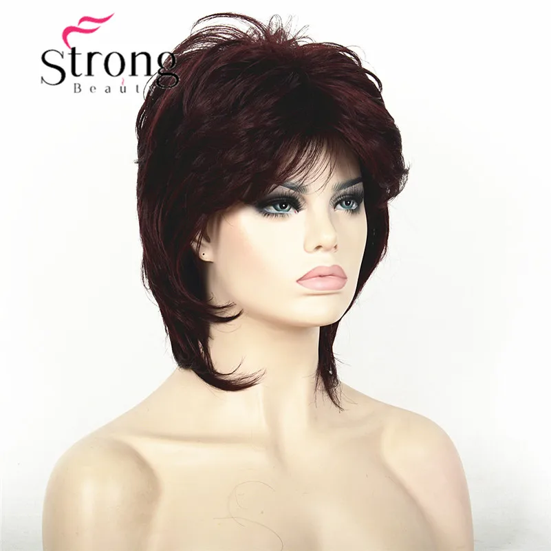 L-1943A #99T Deep wine Burgundy women's wig (2)