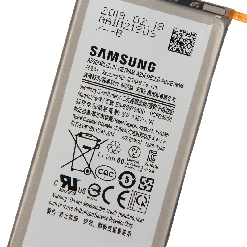 Samsung сменный аккумулятор EB-BG975ABU для samsung GALAXY S10+ S10 Plus S10Plus SM-G9750 G9750 4100 мАч аккумулятор для телефона
