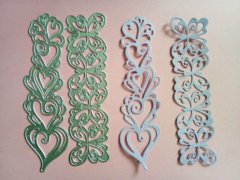 

2pc Heart butterfly shape lace Metal Cutting Dies Decorative DIY Scrapbooking Steel Craft Die Cuts Embossing Paper Cards Stencil