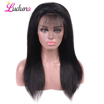 Straight Lace Front Human Hair Wigs For Black Women Brazilian Hair Lace Closure Wigs Pre Plucked With Baby Hair Remy Luduna Straight Lace Front Human Hair Wigs For Black Women Brazilian Hair Lace Closure Wigs Pre Plucked With Baby Hair Remy Luduna