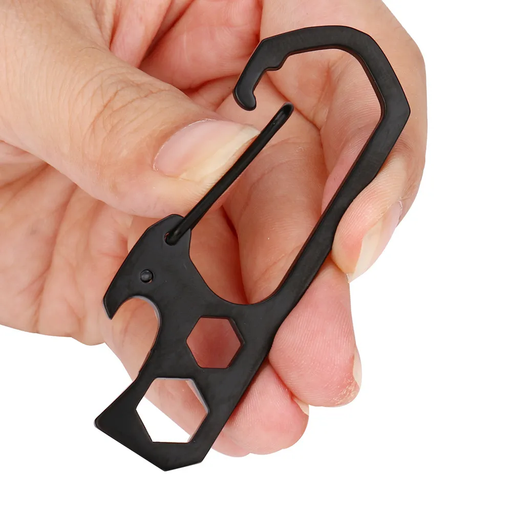 

Bottle Open Climbing Clasp Screwdriver Multifunction Tools EDC Camping Keychain 11.7