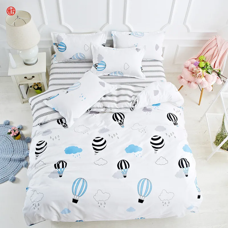 

Home textile bedding set lavender duvet cover set grey bed sheet Summer adult bedclothes reactive printing bed linen set queen
