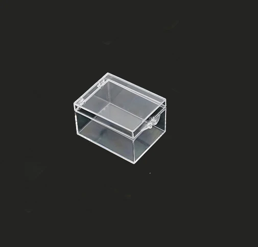 Прозрачная прямоугольная пластиковая коробка для ювелирных изделий с крышкой маленькая коробка для хранения и коллекций