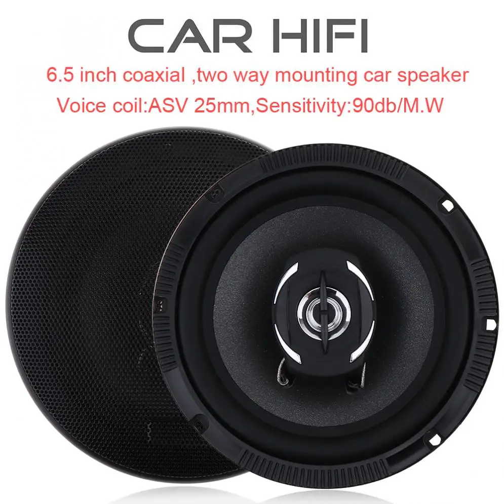2pcs 6.5 Inch Car HiFi Coaxial Speaker Vehicle Door Auto Audio Music