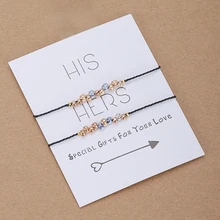 G. YCX настраиваемый браслет дружбы с кодом Морзе, регулируемый браслет Miyuki с черной веревкой, пара браслетов для мамы, дочки, сестры, подарки для детей