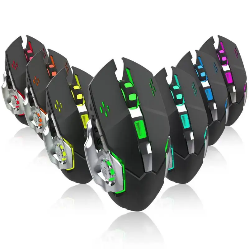 

2.4GHz wireless gaming mouse Built-in rechargeable battery 2400DPI Ergonomic Design USB Mouse 7 colors of the breathing light