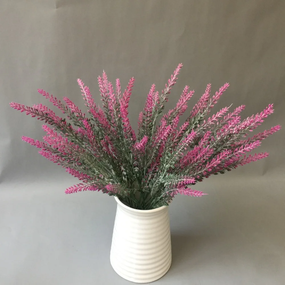 Artificial Lavender Flowers make a bountiful flower nearly natural fake plant to brighten up your home party and wedding decor  (11)