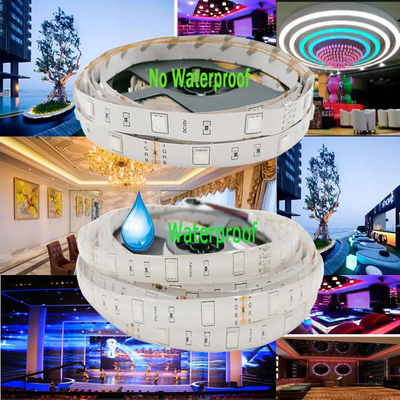 Светодиодная лента SMD5050 30led s/m LED s светильник водонепроницаемая светодиодная RGB с