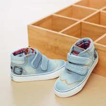 YEESHOW 2017 Весенние Мальчики Высокие Кроссовки Холст Дети Shoes Дышащий Удобная Wearable Rubber Shoes Детей AAA +