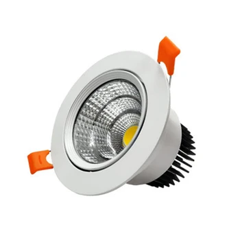 

LED White-round Down Light AC85-265V 3W/5W/7W/9W/12W/18W/20W Dimmable COB Downlight Fog Anti-glare Home Interior Lighting
