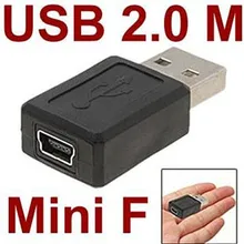 200 шт./лот USB 2,0 Тип мужчин Mini 5pin USB Тип B 5pin женский разъем адаптера конвертера