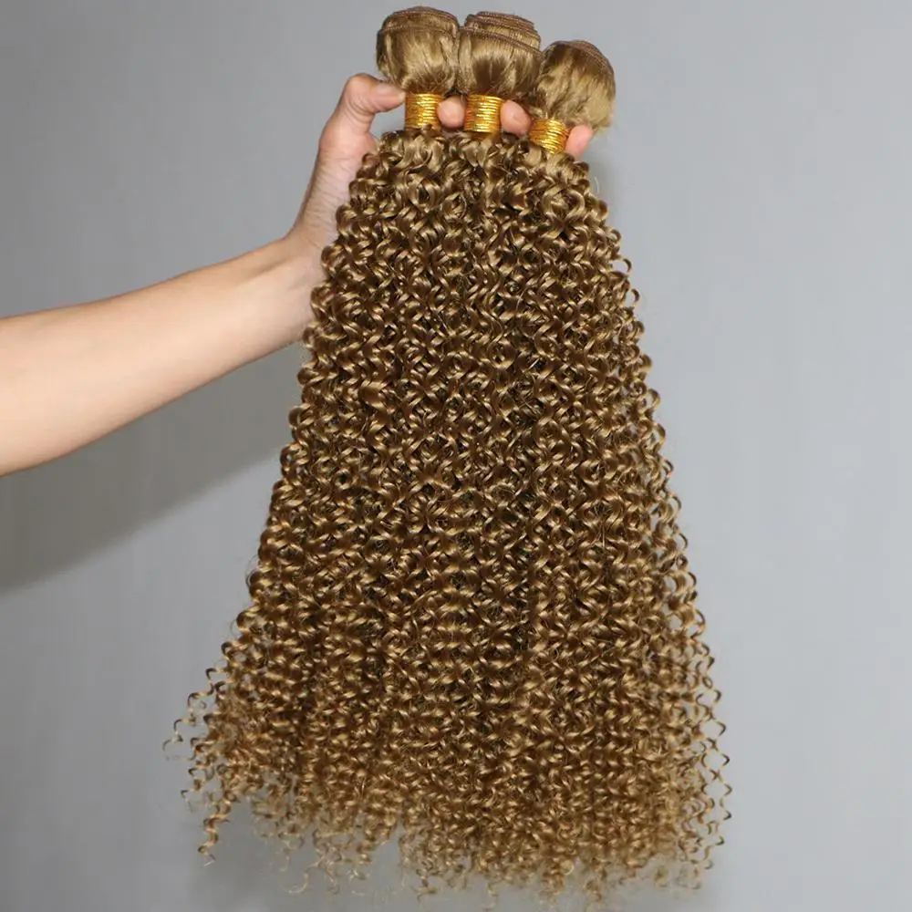 Афро кудрявые синтетические волосы для наращивания золотого цвета термостойкие волокна для плетения волос