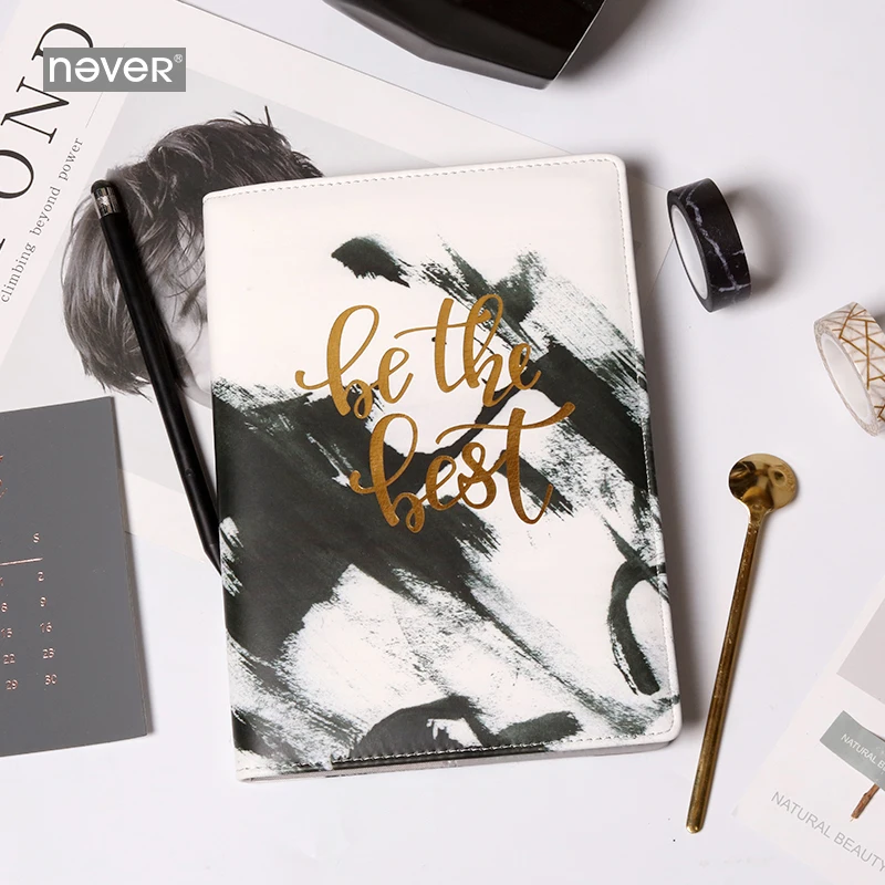 

Never Watercolor Leather Cover Notebook And Journals A5 Personal Planner Diary Business Gift Stationery School & Office Supplies