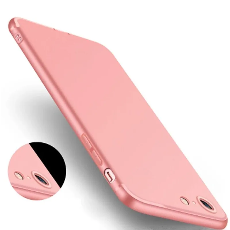 Матовый Силиконовый чехол для iphone 11 Pro Max XR X XS Max, ультратонкая задняя крышка из ТПУ с грязеотталкивающей заглушкой для iphone 7 8 6 6s plus - Цвет: pink