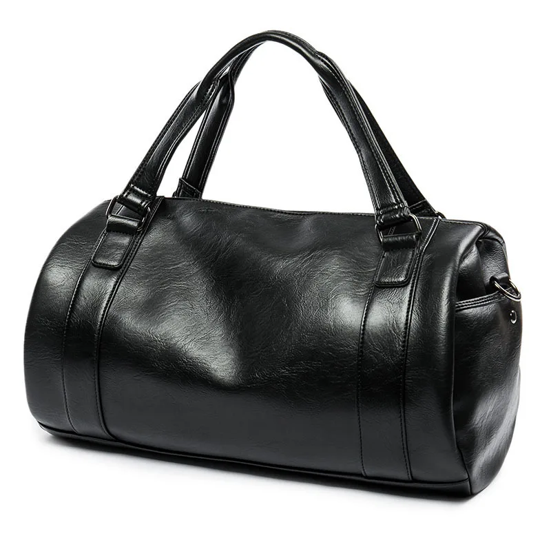 Высококачественная кожаная сумка, мужские сумки-мессенджеры, Boston, сумки, мужские сумки, большая вместительность, сумки, роскошные дизайнерские мужские сумки - Цвет: Черный
