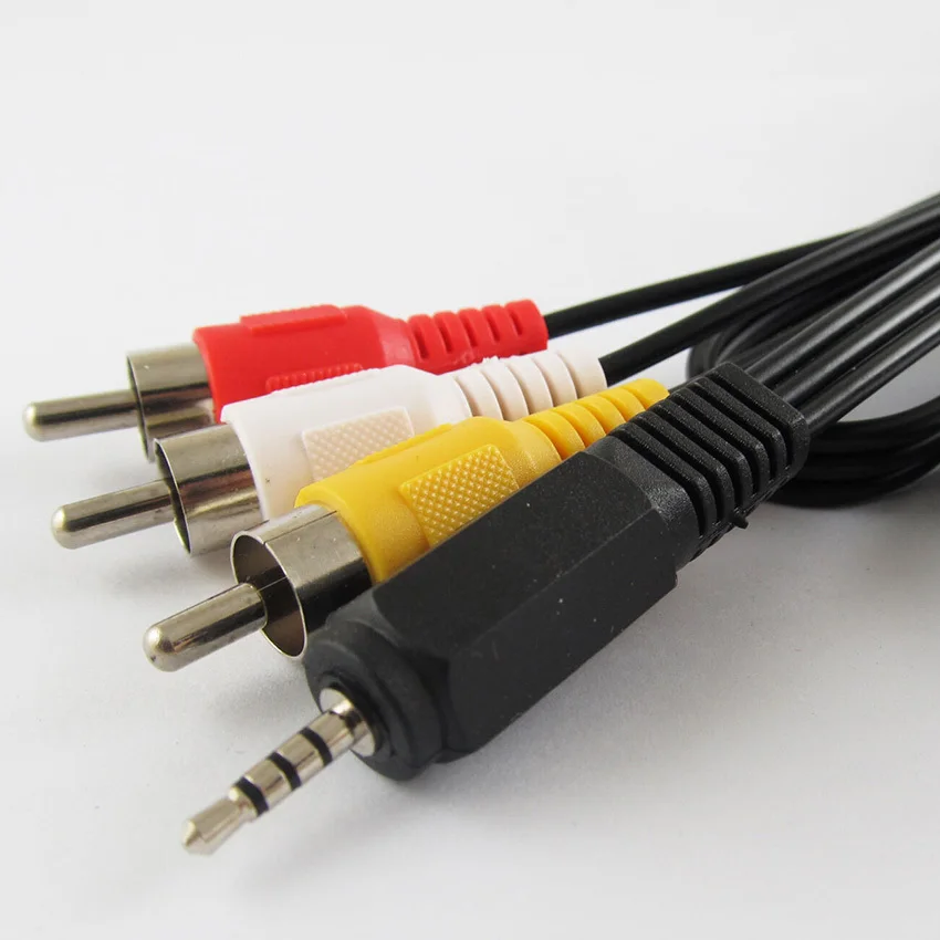 10pcs 2.5mm ̴ ׷ Aux -3 RCA ÷   AV  ̺ 1.5m