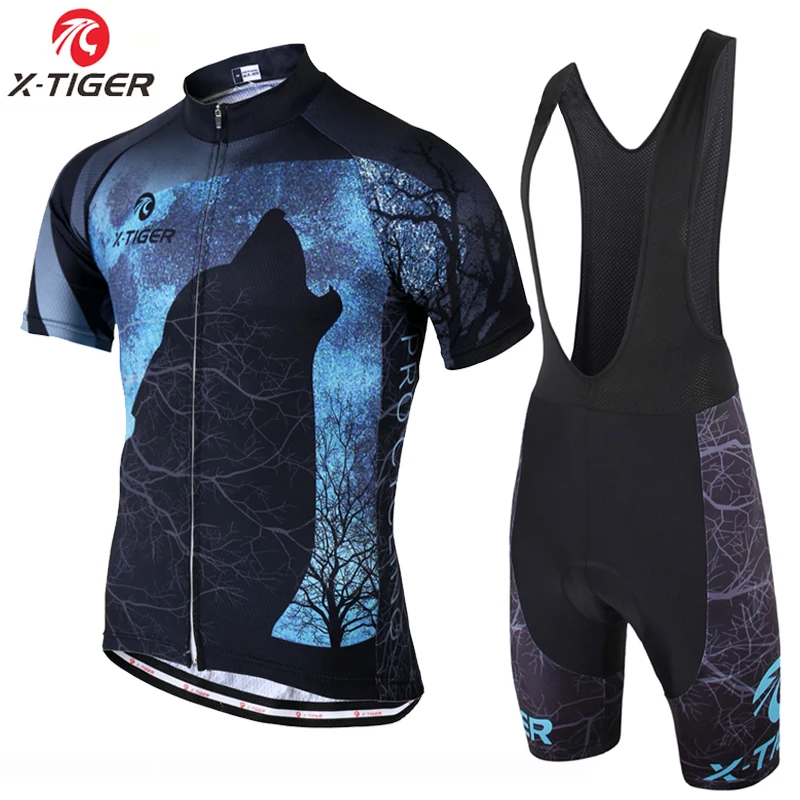 X-Tiger Pro летняя одежда для велоспорта трикотажный комплект для велоспорта Ropa Ciclista Hombre Maillot Ciclismo Racing велосипедная одежда комплект для велоспорта - Цвет: Jersey and Bib Pant