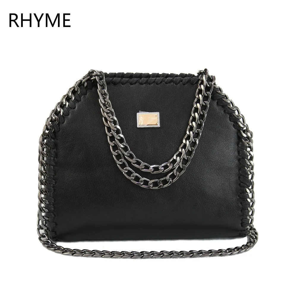 RHYME Women Stella Shoulder Bag PU Falabellas Clutch With 3 Chains Evening Socialite Tote Fashion Sac