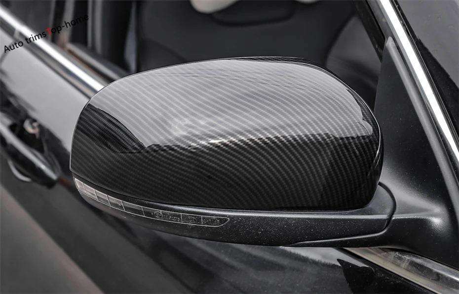 

Yimaautotrims Door Rearview Mirror Decoration Cover Trim Fit For Jeep Compass 2017 2018 2019 Carbon Fiber ABS / Chromium Styling
