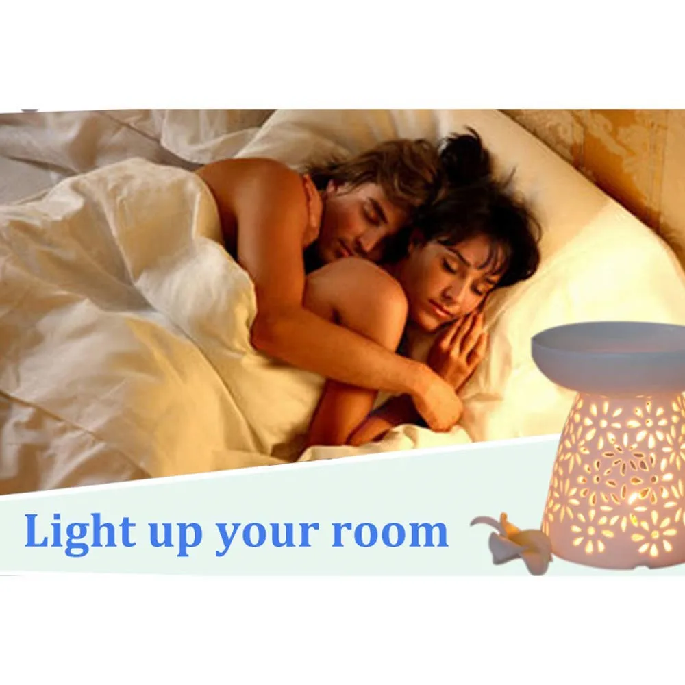 Mini Ceramic Aroma Essential Oil Lamp Hollowing Candle Furnace Essential Oil Furnace Incense Burners Home Furnishing Decoration06