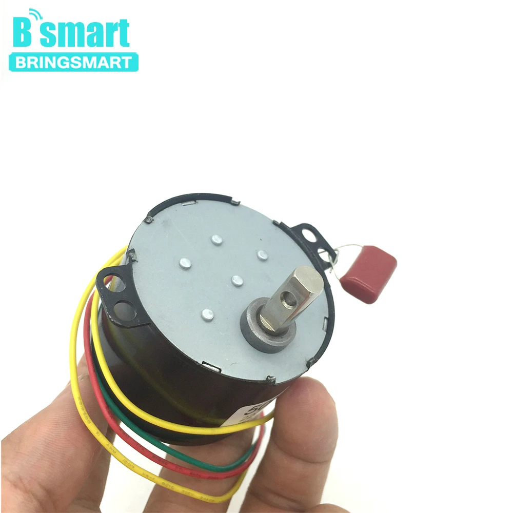 Bringsmart 50ktyz моторный накопитель переменного тока 220V CW/CCW 2,5 об/мин мини-синхронный двигатель 10 Вт с постоянным магнитом, работающий от постоянного тока