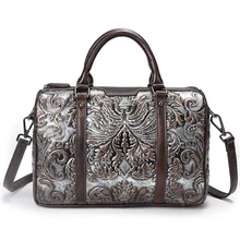 Роскошная тисненная кожа Handabg для женщин натуральная кожа через плечо сумка мессенджер дорожная сумка винтажные женские сумки