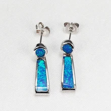 Серьги с голубым опалом ER365